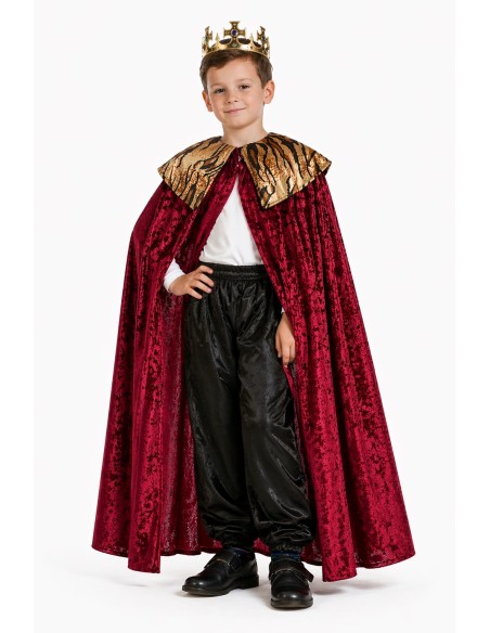 Capa Rei Gaspar, Príncipe ou Pajem 8/10 Anos - de alta qualidade, ideal para carnaval, festas temáticas e eventos especiais
